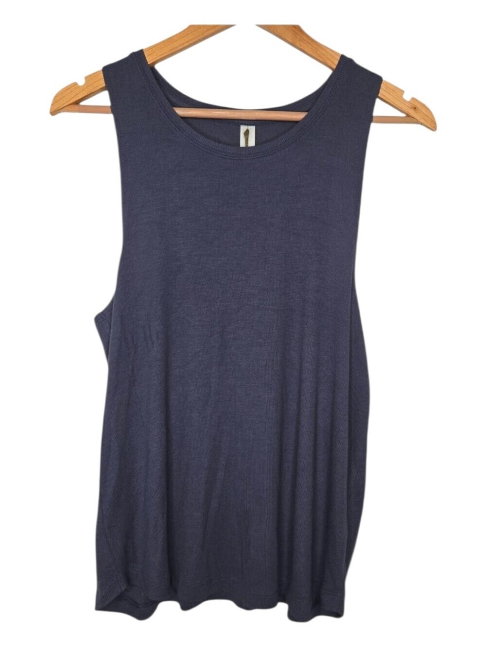 Athleta Womens Blue Ribbed Modal Well Rested Sleep Tank Top Medium - Picture 2 of 10